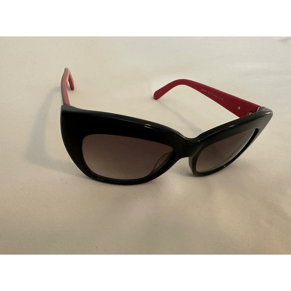 Kate Spade Crimson/S Black Red Cat Eye Sunglasses 807 F8 50-16-135‎